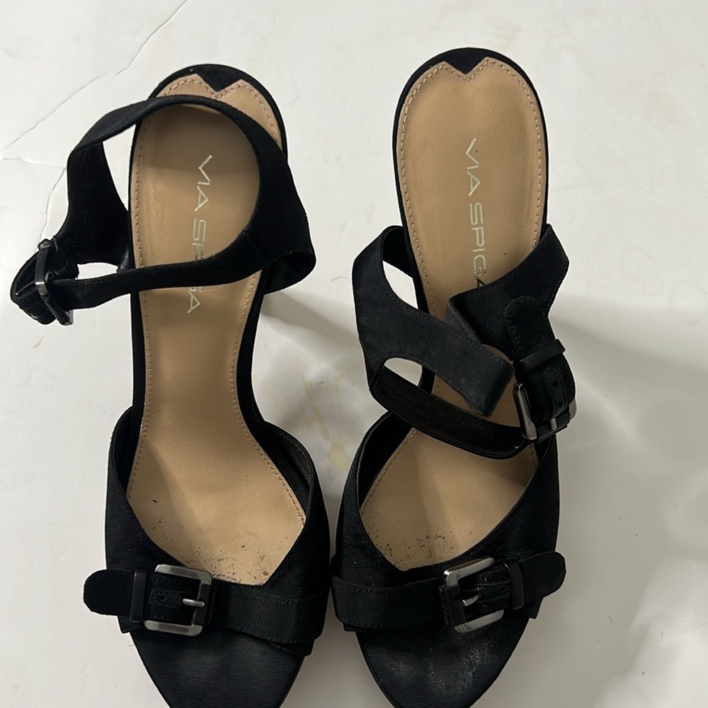 VIA SPIGA CAIN FRABIC ESPANDRILLE RAFFIA SANDRALA SIZE 8M